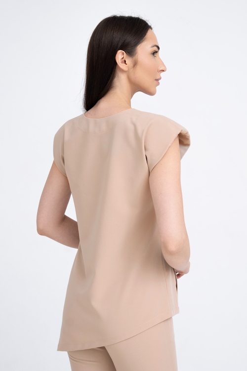 Kosmetyczna bluzka damska Raya gold beige