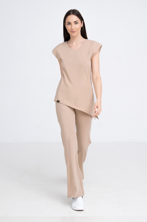 Kosmetyczna bluzka damska Raya gold beige