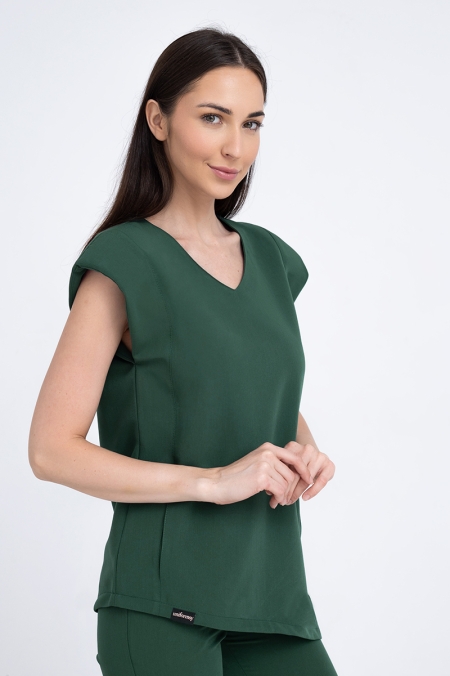 Kosmetyczna bluzka damska Raya dark green