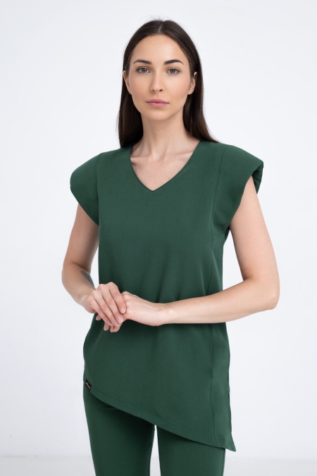 Kosmetyczna bluzka damska Raya dark green