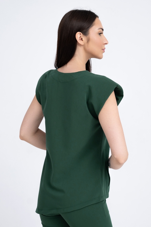 Kosmetyczna bluzka damska Raya dark green