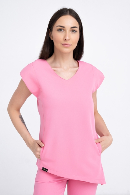 Kosmetyczna bluzka damska Raya flamingo