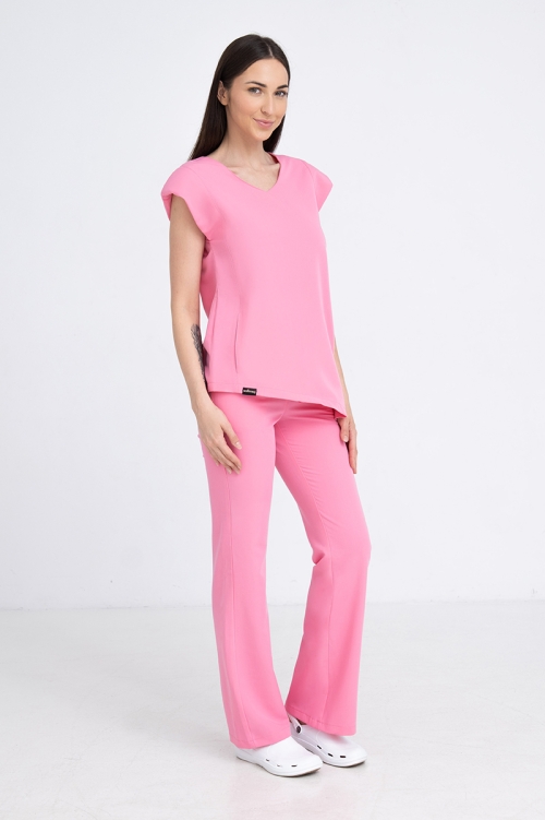 Kosmetyczna bluzka damska Raya flamingo