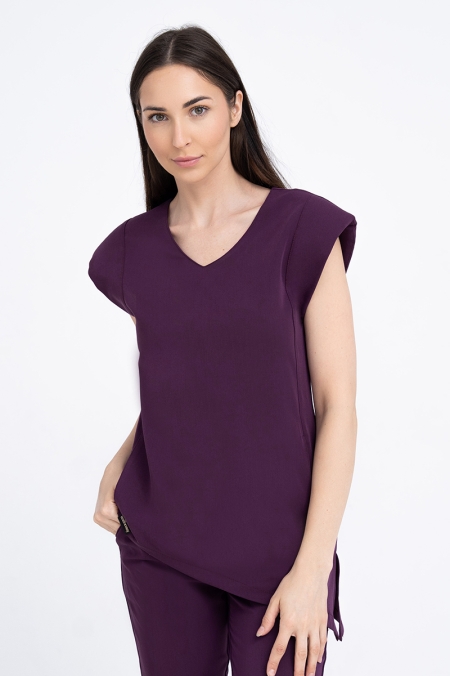 Kosmetyczna bluzka damska Raya dark berry