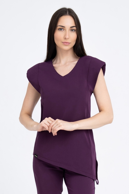 Kosmetyczna bluzka damska Raya dark berry