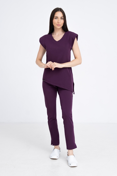 Kosmetyczna bluzka damska Raya dark berry
