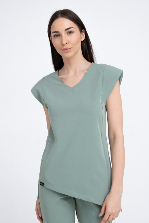 Kosmetyczna bluzka damska Raya gray mint