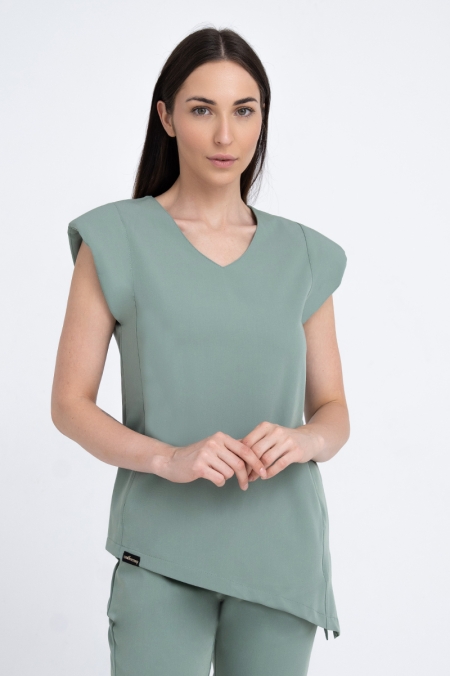 Kosmetyczna bluzka damska Raya gray mint