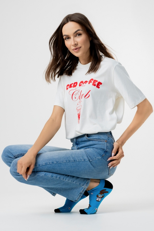 Skarpetki stopki ze wzorem Dr. Królik