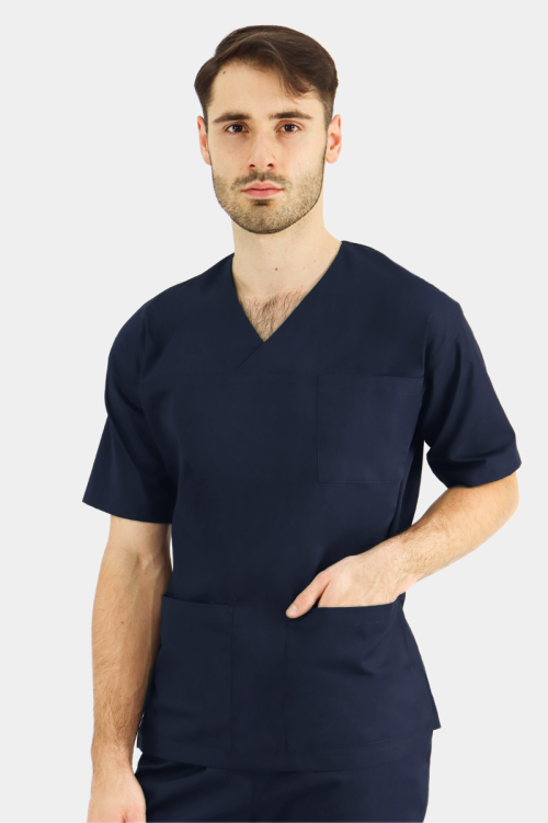 Męska bluza medyczna z krótkim rękawem